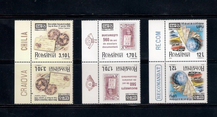 ROMANIA 2019 - EXPOZITIA EFIRO 2019, TETE BECHE 1, DIN COALA DE POSTA - LP 2254