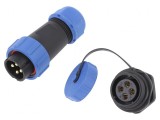 Conector Circular Tată-Mamă 4 PIN 3A IP67 500V