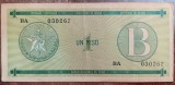 B11 5 - Bancnota foarte veche - Cuba - 1 peso - 1985