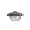 Oala inox cu capac ZLN-7239, COCINERA,diametru 20 cm,capacitate 2L, Floria