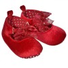 Pantofi Bebelusi, Baretta, Rosu Catifelat, Fundita Rosie