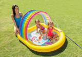 Piscina gonflabila pentru copii Intex Rainbow Arch, 84 L, 147x130x86 cm, polivinil, multicolor, Excellent Houseware