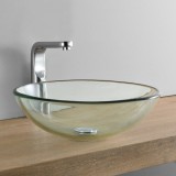 Chiuveta rotunda de blat Kiwa 42 x 42 x 13,8 cm sticla transparent [neu.haus] HausGarden Leisure
