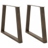 VidaXL Picioare de masă &icirc;n formă de V, 2 buc., oțel natural, 80x(72-73,3) cm 4012575