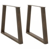 Cumpara ieftin Picioare de masă &icirc;n formă de V, 2 buc., oțel natural, 70x(72-73,3) cm