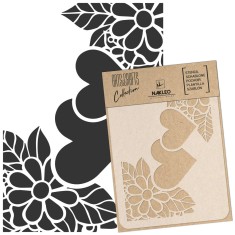 Reutilizabil Șablon - Craft - Scrapbooking // INIMI - A4 (21x30cm)