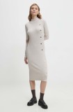 Answear Lab rochie culoarea bej, mini, mulată