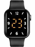 Ceas LED unisex Casual silicon negru LW007015