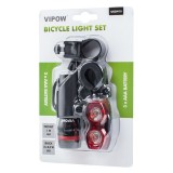 Lanterna set fata 1W cu zoom+stop bicicleta