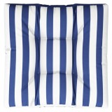 Cumpara ieftin Perna de paleti, albastru/alb, 70x70x12 cm, textil, dungi