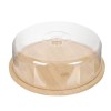 Platou Servire Pufo Bambus cu Capac, 28cm, Tort, Prajituri, Aperitive, Branzeturi. Elegant si Practic!