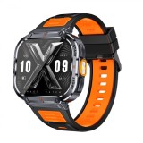 Cumpara ieftin Smartwatch iSEN NX23 Portocaliu, 2.0 HD, HRV, ECG, Functii Sanatate, Functii sport, Bluetooth Call, Control muzica, Flashlight, 400 mAh, Compatibil iO