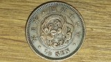 Japonia - raritate - moneda de colectie 1/2 sen 1883 var 2 -Meiji- AU bijuterie!, Asia