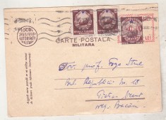 bnk cp Carte postala militara circulata 1953 - marca fixa foto