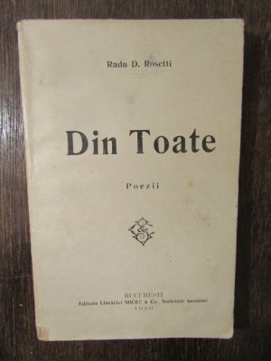 Din Toate. Poezii - Radu D. Rosetti foto