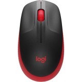 Mouse wireless Logitech M190, Rosu