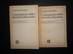 FLORIN MIHAILESCU - CONCEPTUL DE CRITICA LITERARA IN ROMANIA 2 volume foto