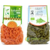 Paste (Fusilli) din Linte Rosie Ecologice/Bio 250g + Paste (Fusilli) din Mazare Verde Ecologice/Bio 250g
