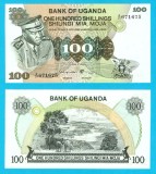 Uganda (pick 9) 100 Shillings 1973 UNC-; Idi Amin