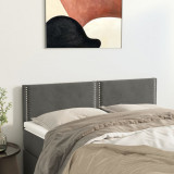 VidaXL Tăblii de pat, 2 buc., gri &icirc;nchis, 72x5x78/88 cm, catifea