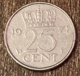 C50 - Moneda foarte veche - Olanda - 25 centi - 1971