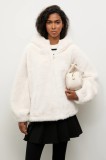 Answear.LAB geaca culoarea bej, de tranzitie, oversize