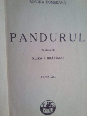 Bucura Dumbrava - Pandurul (1943) foto