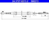 Cablu Frana de Mana ATE 24.3727-0213.2 BMW Seria 3 E46 Cabriolet Touring