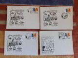 Set de 4 plicuri comemorative - Un an de la Revolutia din 1989 - Sibiu