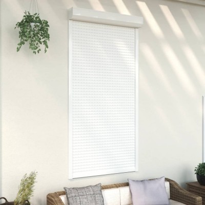 vidaXL Oblon rulant, alb, 110 x 220 cm, aluminiu foto