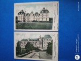 Franta , GRUP DOUA CARTI POSTALE NECIRCULATE , ANII 1920.Castele din Franta , verso reclama la produse medicale POTUBERAGE .