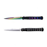 Cumpara ieftin Set 2 Bricege Stiletto Ideallstore, Lama Blocabila, Prindere Curea, Otel 440C, 33cm, Vanatoare, Camping, Multicolor
