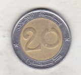 bnk mnd Algeria 20 dinari 2007 , bimetal , fauna