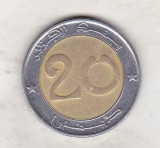 Bnk mnd Algeria 20 dinari 2007 , bimetal , fauna, Africa