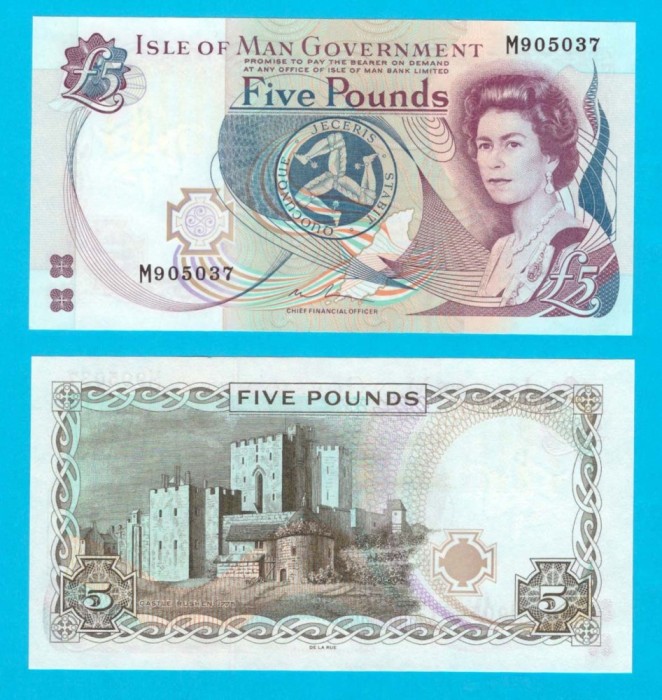 Insula Man (p#48) 5 Pounds 2015 UNC &#039;Castelul Rushen&#039; serie: M905037