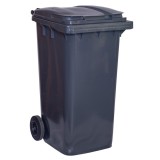 Tomberon gunoi, europubela, cu capac, polietilena, negru, 240 litri