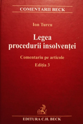 Legea procedurii insolventei - Comentariu pe articole, editia 3 foto