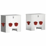 vidaXL Feeder pentru pui 2 pcs Argintiu 60.5 x 29 x 51 cm 879986