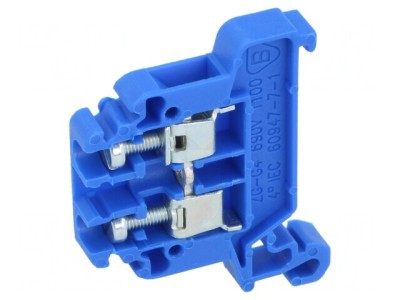 &amp;Icirc;mbinare Șine 0.5-4mm2 2 Borne Albastră TS35 foto