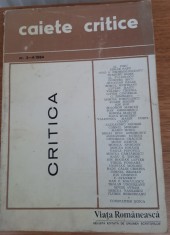 Revista Caiete Critice, nr. 3-4/ 1984; nr. 1-2/ 1987; nr. 1-2/1988