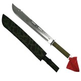 Cumpara ieftin Sabie Vanatoare Samurai Ideallstore 67cm Otel Argintiu + Teaca Curea Cadou Cutit Camping