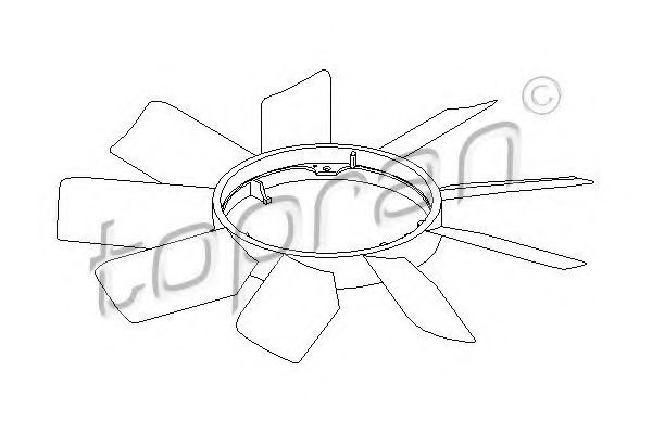 Elice ventilator racire motor MERCEDES CLK Cabriolet (A208) (1998 - 2002) TOPRAN 400 997