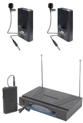 Set 2 microfoane wireless lavaliera cu receiver NC-210 foto