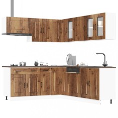 vidaXL Set de dulapuri de bucătărie 11 piese &bdquo;Kalmar&rdquo; Lemn vechi lemn 3314919