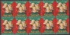 1950 SUA - Bloc de 10 vignete de Craciun + Campanie Anti Tuberculoza, TBC, Medical, Nestampilat