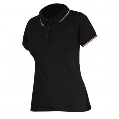 TRICOU BUMBAC POLO (DAMA) / NEGRU - 2XL