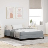 VidaXL Pat cu arcuri cu saltea Gri deschis 140 x 200 cm țesătură 3398493