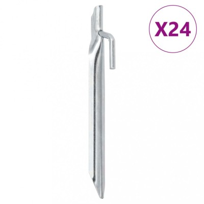 Țăruși de cort 24 buc., formă V, 17 cm, &amp;Oslash;20 mm, oțel galvanizat foto