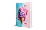 AGENDA DATATA A5, MOTIVE, 352 PAGINI, COPERTA BURETATA, MOTIV ICE CREAM 2025, Herlitz