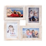 Rama Foto Off White Vintage pentru 4 poze, 33 x 33 cm